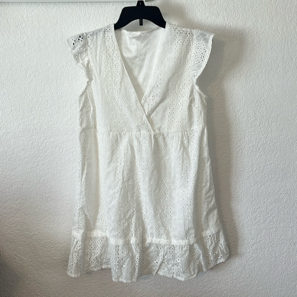 White dress or swim cover up
